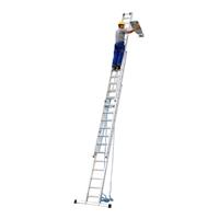 günzburgersteigtechnik Günzburger Steigtechnik - Günzburger Seilzugleiter mit Traverse 3x18 Sprossen