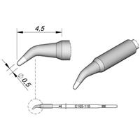 jbc Lötspitze Serie C105, Rundform, C105110/Ø 0,5 mm, gebogen - 