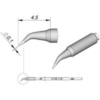 jbc Lötspitze Serie C105, Rundform, C105118/Ø 0,1 mm, gebogen - 