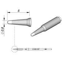 jbc Lötspitze Serie C105, Rundform, C105107/Ø 0,8 mm, gerade - 