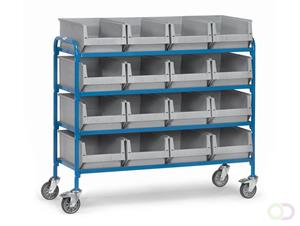 Fetra 32951 Etagewagen Staal Poedercoating Laadvermogen (max.): 250 kg Stralend blauw (RAL 5007)