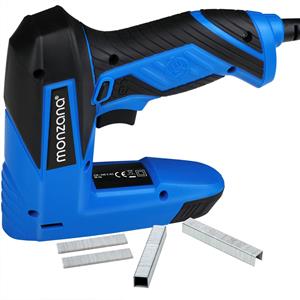 monzana Elektrotacker mit Softgrip 2in1 inkl. 400 Klammern & 100 Nägeln 30 Schüsse pro Minute Sicherheitsnase Tacker - 