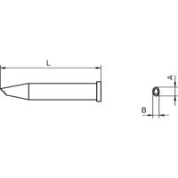 weller Lötspitze Serie XT, Sonderform, XT GW1/Ø 2,3 mm, Lotdepot - 