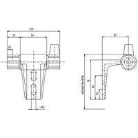 günzburgersteigtechnik Günzburger Steigtechnik - Günzburger Schienenanlage Halter mit Endanschlag rechts