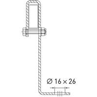 zarges Wandhalter starr Stahl verzinkt 200mm Wandabstand - 