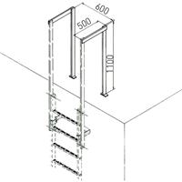 zarges Ausstiegsgeländer Stahl verzinkt 60x25mm - 