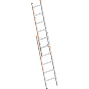 Layher Aluminium schuifladder, 2-delig, uitschuifbaar, 2 x 6 sporten