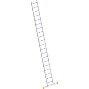 Layher Aluminium aanlegladder, met sporten, breedte 450 mm, 20 sporten incl. draagbalk