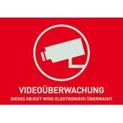 abus AU1321 Warnaufkleber Videoüberwachung Sprachen Deutsch (B x H) 74mm x 52.5mm D39245 - 