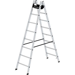 günzburger Stehleiter alu 2x 8 Spr. 3,70 m nivello Fuß