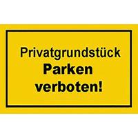 format VerbotsSchild 250x150mm Privatgrundstück parken - 