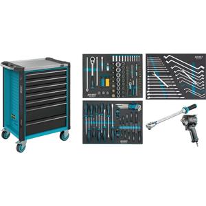 HAZET Gereedschapwagen · Assistent 179NX · assortiment 179NX-7/137 · 137-delig · Laden, ondiep: 5× 81?x?522?x?398 mm · Laden, diep: 2× 166?x?522?x?398