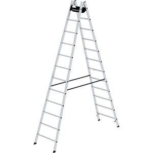 günzburger Stehleiter alu 2x12 Spr. 4,80 m nivello Fuß