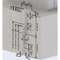 günzburgersteigtechnik Günzburger Steigtechnik - Günzburger ortsfeste Steigleitern Aluminium, 15,96m SH PG2