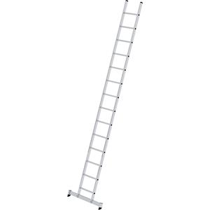 MUNK Aanlegladder met sporten, professionele uitvoering, breedte 420 mm, 14 sporten, met nivello-stabiliteitsbalk