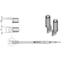 jbc Lötspitze Serie C420, C420274/6,0 mm, für Dual-In-Line-IC - 