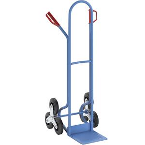 EUROKRAFTpro Stalen trappensteekwagen, b x d van de steekplaat = 280 x 250 mm, met handgrepen