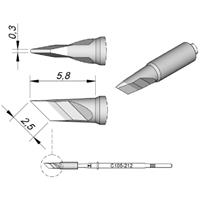 jbc Lötspitze Serie C105, Klingenform, C105212/2,5 x 0,3 mm, High Thermal - 