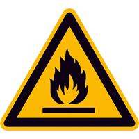 format Warnschild Alu 200 mm feuergefährliche Stoffe - 
