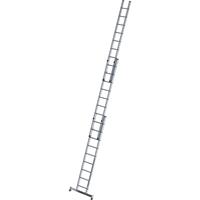 günzburgersteigtechnik Günzburger Steigtechnik - Günzburger Mehrzweckleiter mit Nivello Traverse 3x9 Sprossen