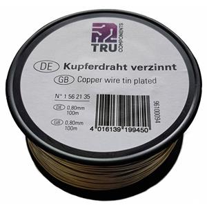 trucomponents TRU COMPONENTS Koperdraad Buitendiameter (excl. isolatielak): 0.60 mm 40 m