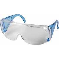 kwb Schutzbrille, voll transparent, blaue transparente Bügel - 378510