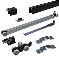 Argenta Proslide complete schuifdeurset 3 meter rail - Enkele softclose - Minimale deurbreedte 730mm - Max. 100kg - Zwart - Opbouw bevestiging