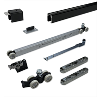 argenta Proslide complete schuifdeurset 3 meter rail - Enkele softclose - Minimale deurbreedte 730mm - Max. 100kg - Zwart - Onzichtbare bevestiging