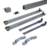 argenta Proslide complete schuifdeurset 3 meter rail - Dubbele softclose - Minimale deurbreedte 930mm - Max. 100kg - Opbouw bevestiging