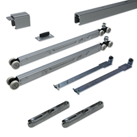 argenta Proslide complete schuifdeurset 3 meter rail - Dubbele softclose - Minimale deurbreedte 930mm - Max. 100kg - Onzichtbare bevestiging