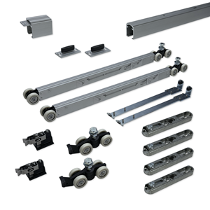 argenta Proslide complete schuifdeurset 4 meter rail - Enkele softclose - Minimale deurbreedte 730mm - Max. 100kg - Onzichtbare bevestiging