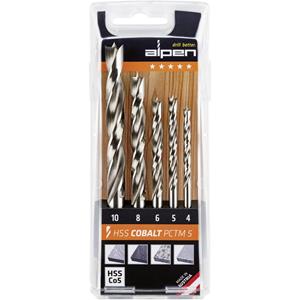 alpen 0063300005100 Hout-spiraalboorset 5-delig 4 mm, 5 mm, 6 mm, 8 mm, 10 mm 1 stuk(s)