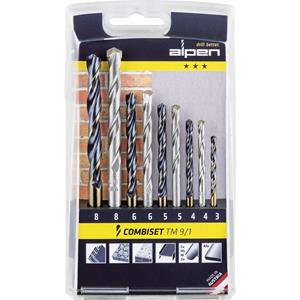 alpen 0000802122100 TM 9/1 9-delig Universeel boor assortiment