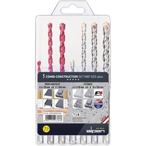 alpen 0000100007100 SDS-plus MB 7 7-delig Universeel boor assortiment