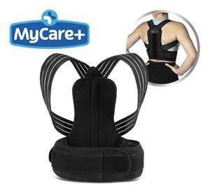 mycare+ Geradehalter zur Halterungskorrektur, ortopädische Rückenstütze unisex größenverstellbar, Haltungstrainer wegen Rücken, Nacken und