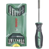 boschaccessories Bosch Accessories 2607017654 Mini X-Line 16teilig Bohrer- und Bit-Sortiment