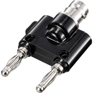 trucomponents TRU COMPONENTS Adapterstecker BNC-Buchse - Lamellenstecker 4mm gerade Schwarz