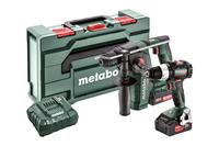 Metabo BS 18 LT BL + BH 18 LTX BL 16 685182000 Accu-boorhamer, Accu-schroefboormachine 18 V 2.0 Ah, 4.0 Ah Li-ion Incl. 2 accus, Incl. koffer, Incl. lader