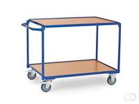 fetra Tischwagen mit Holzwerkstoffplatten 2 Etagen 1171x711x830mm Außenmaße - 
