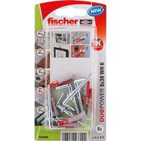 Fischer nylon plug DuoPower universeelplug 6x30 winkelhaak 6st.