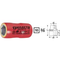 HAZET Dopsleutel · geïsoleerd 880KV-13 · 3/8 inch (10 mm) vierkant hol · Buiten-zeskant-tractieprofiel · SW 13 mm