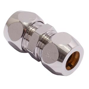 Sanivesk koppeling recht chroom 10x 10 mm