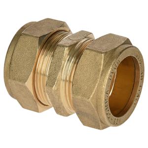 Sanivesk koppeling recht messing 22x 22 mm