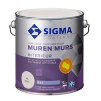 Sigma muurverf reinigbaar mat RAL 9010 2,5L