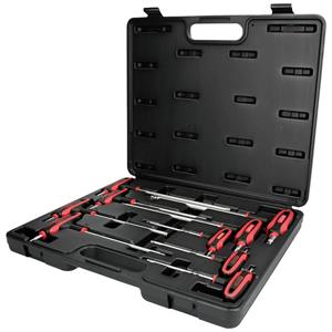 Kstools ERGOTORQUEplus T-Griff-Schlüssel-Satz, Torx mit Bohrung,9-tlg.TB10-TB50