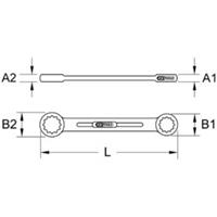 Kstools BRONZEplus Doppel-Ringschlüssel gerade 10x11 mm