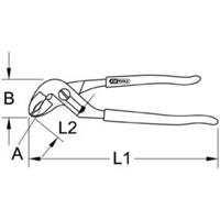 Kstools EDELSTAHL Wasserpumpenzange, 250mm