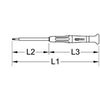 Kstools Präzisions-Schraubendreher mit Schutzisolierung für Kreuzschlitzschrauben PH, PH00