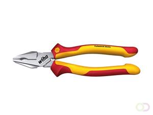 Wiha Krachtcombinatietang Professional electric met DynamicJoint en OptiGrip met extra lang snijvlak in blister (27421) 225 mm