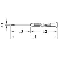 Kstools Präzisions-Schraubendreher mit Schutzisolierung für Schlitzschrauben, 2,0mm